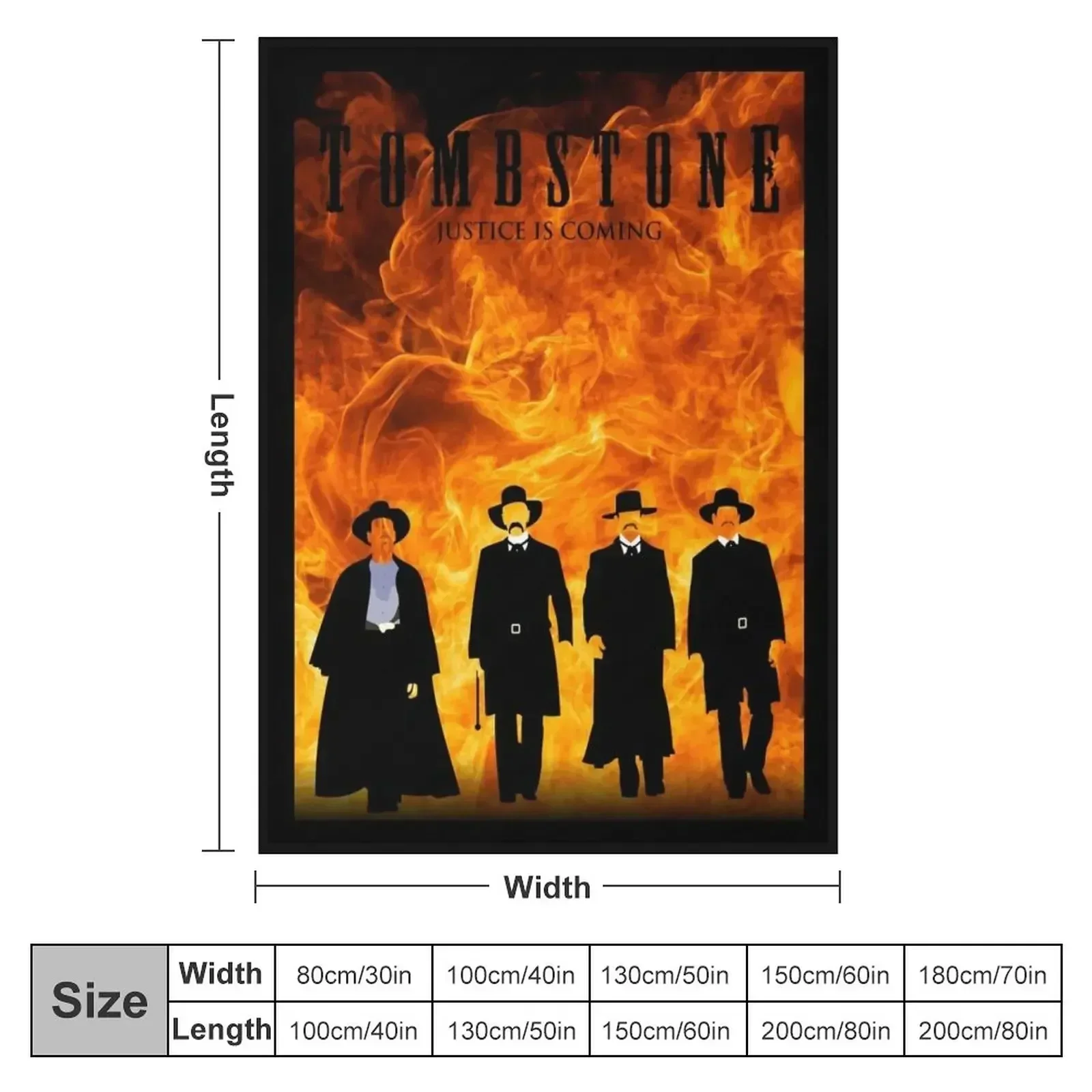 Tombstone: FIRE Throw Blanket Decoratives christmas decoration Flannel Fabric warm winter Blankets