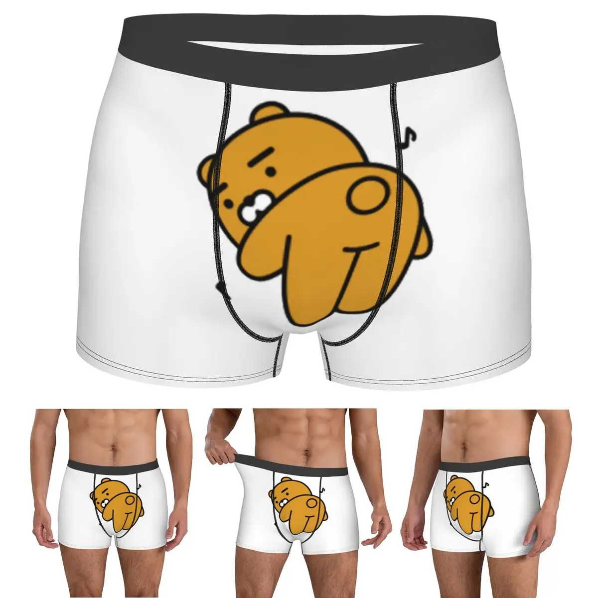 

Boxer Underpants Shorts KakaoTalk Friends Hello! Ryan Panties Men's Soft Underwear for Homme Man Boyfriend Gifts