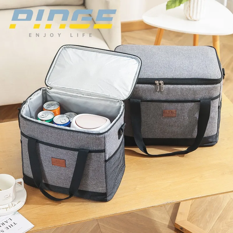 Portable insulated bag - 15L large capacity insulated bag, outdoor picnic bag, 35L waterproof cross-body single-shoulder ice bag