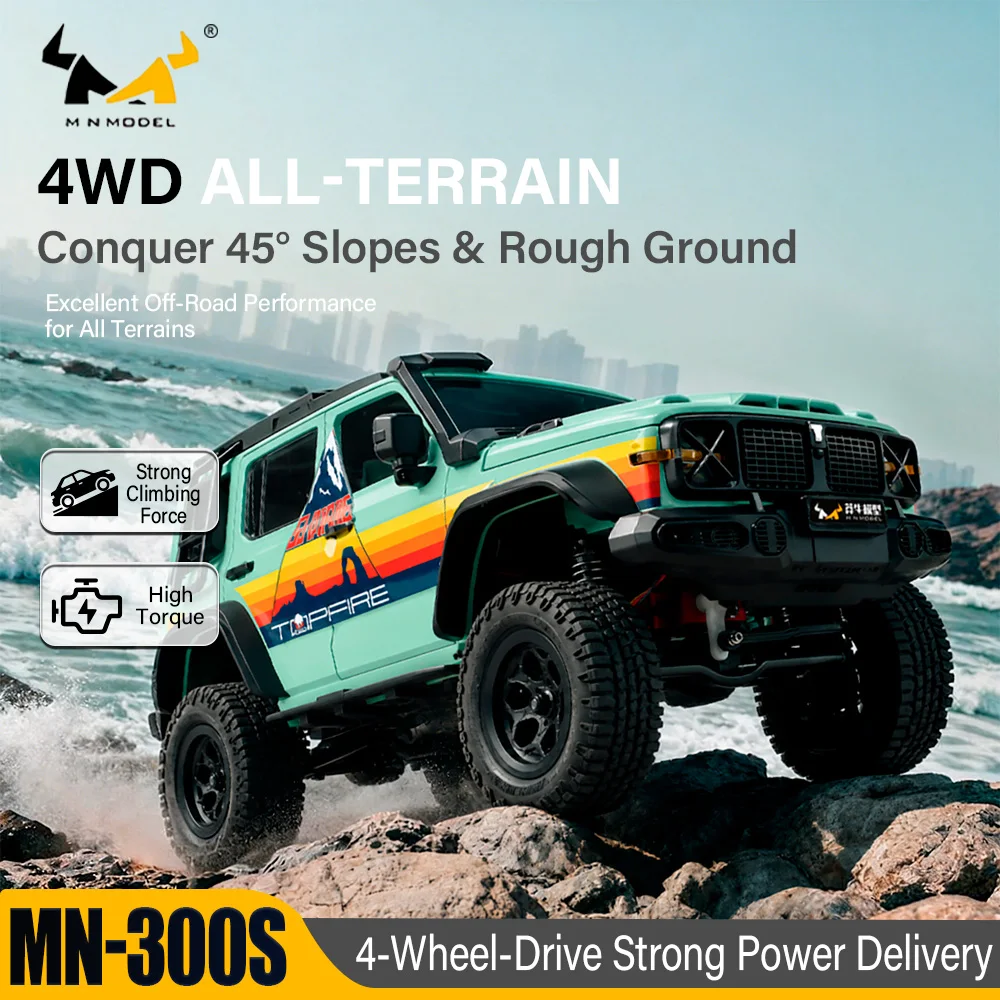 MN Model MN300S 1/12 4WD RC Rock Crawler Full Proportional Off Road Truck With Simulation LED Lights For Adult Hobby Players