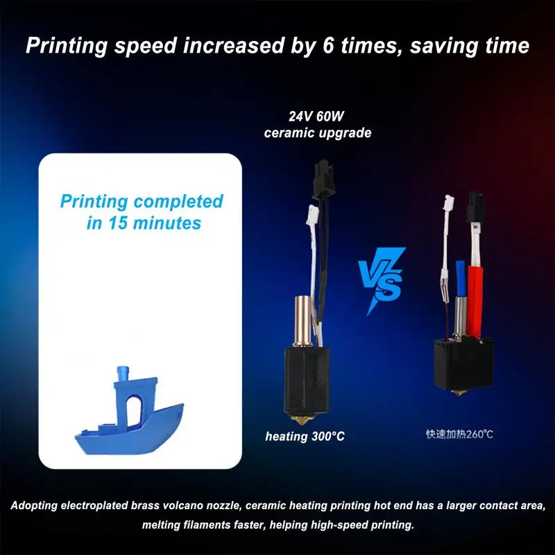 For Refer To Description  Heating Block Hot End Kit Portable Hotend Kit Stable 3D Printer Parts Lightweight Quick Heating