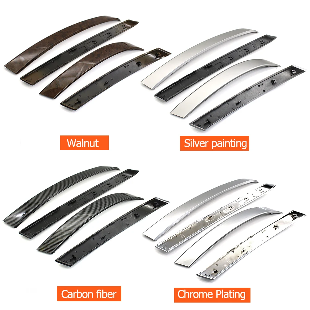 Interior Car Front Rear Left Right Inner Door Handle Cover Trim For BMW 5 Series M5 E60 E61 2004 2005 2006 520i 523i 525i 530i