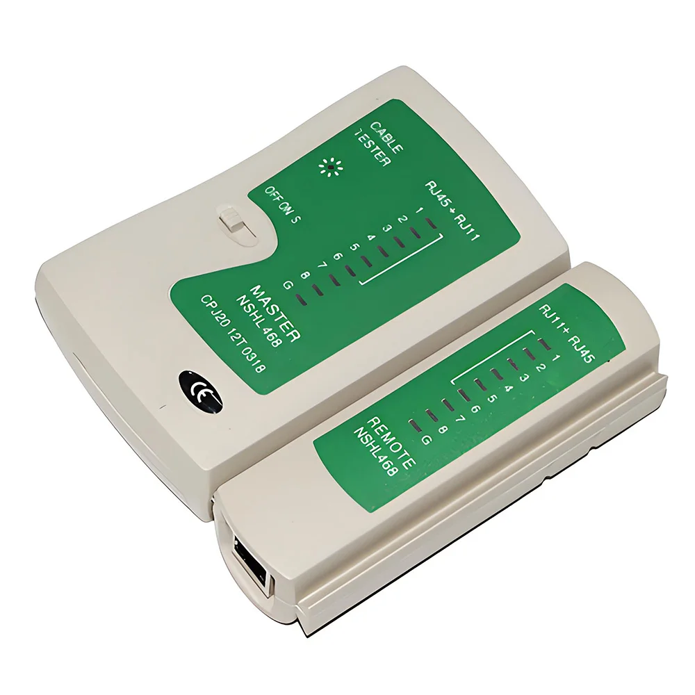 Professional Detachable LAN Cable Tester Master & Remote Set for RJ45 Cat5/6 & RJ11 Fast/Slow Mode Tool for Network Installation