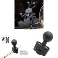  360 Degree Rotating Clamp Ball Adapter For Car Headrest Motorcycle & Scooter Phone Holder Rear View Mirror Installation