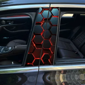 1pc Geometrische Waben -Auto -B -Säule C Pilar Dwaterprof Water Center Center Center Deckung Dekoration 10 Hauptaufkleber der Verkaufswabe - №8