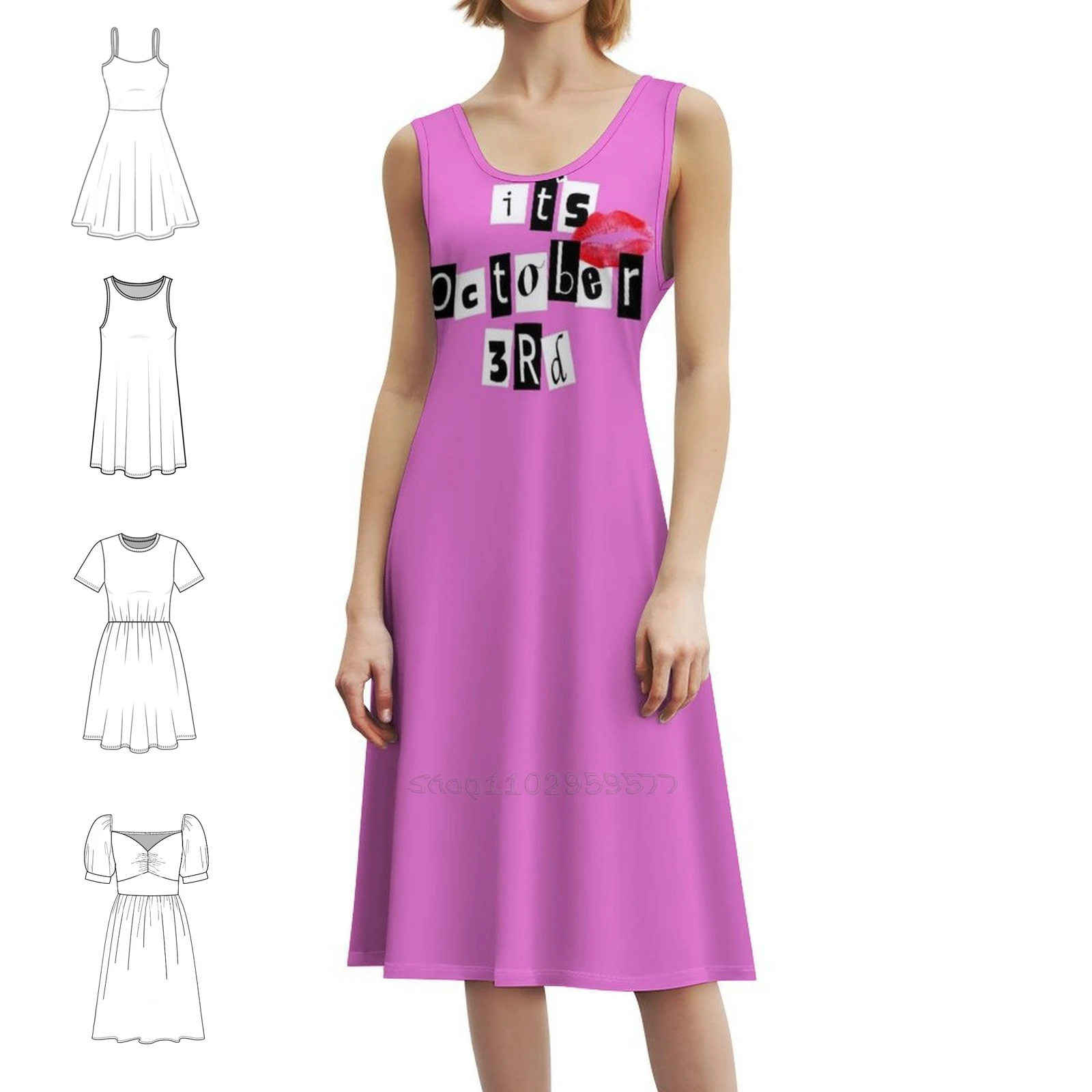 

Женское уличное платье в стиле хип-хоп Oct 3Td с графическим принтом, вечерняя клубная одежда в среду, розовое, розовое платье