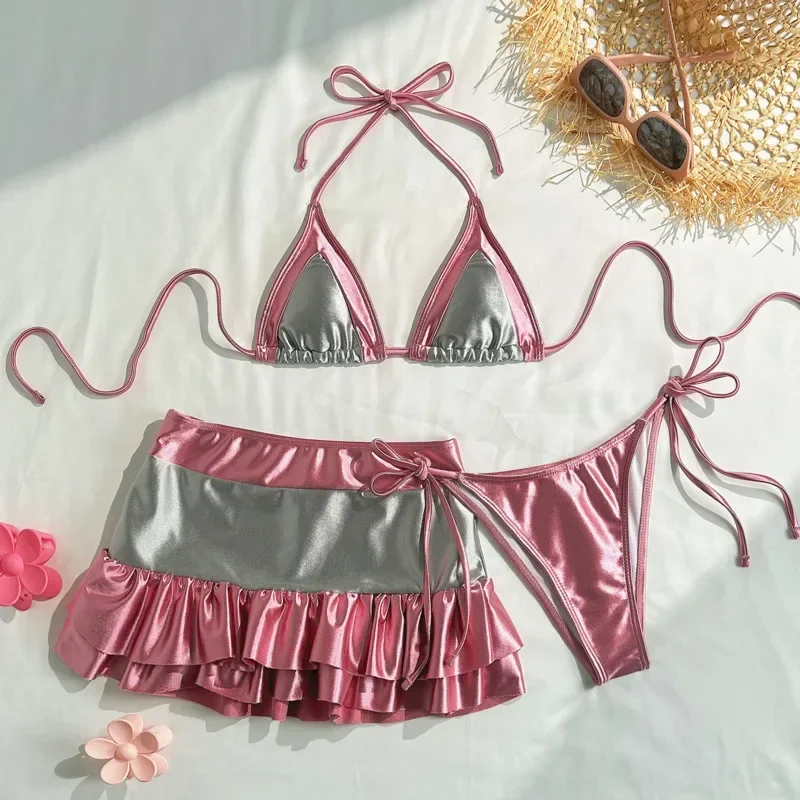 

New Summer Sexy Bikinis Female Swimsuits Women 3 Piece Swimwear Beach Swim Wear Bathing Suits Brazilian Bikini Set Pool Bather