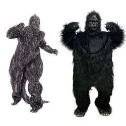 2024 Adult King Kong Gorilla Mascot Cosplay Costume Party Advertising Plush Cartoon Doll Clothing Big Monster Performance Outfit