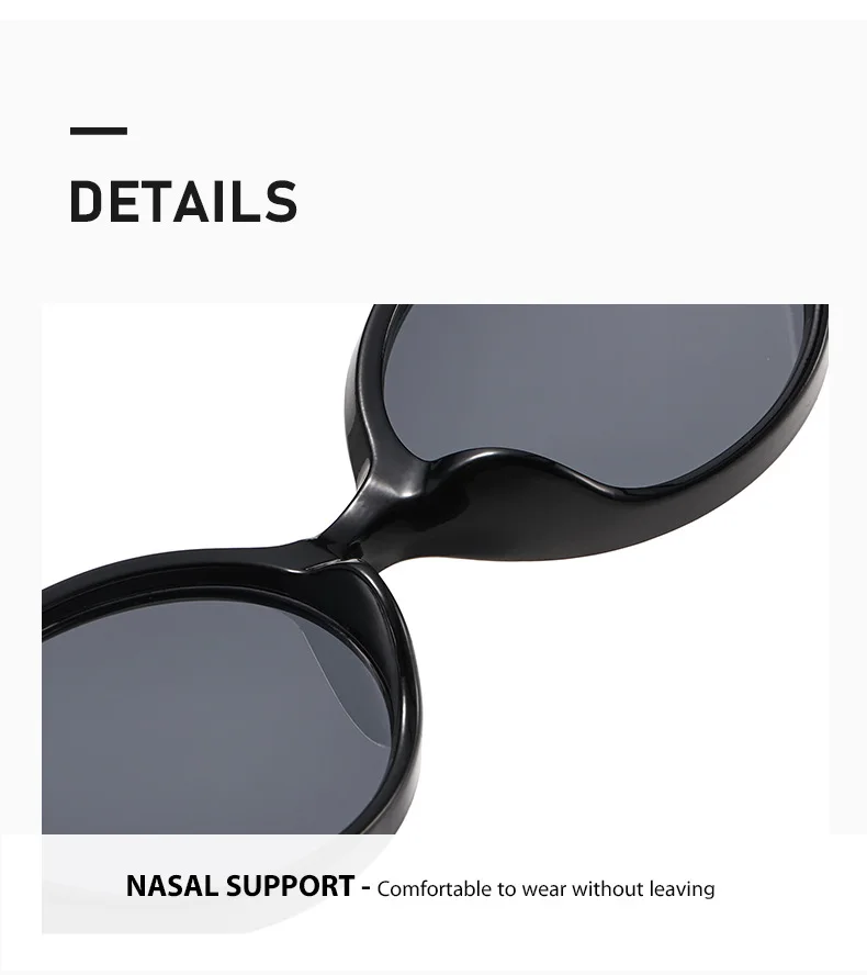 Neue Sonnenbrille Retro Vielseitige Damen High-End-Mode Exquisite ovale Mode-Sonnenbrille 3089 – Detail 5
