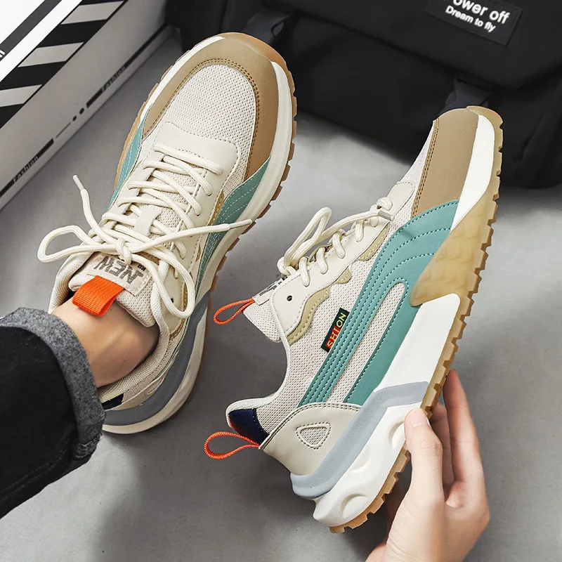 أحذية رياضية رجالية جديدة أحذية كاجوال شبكية قابلة للتنفس للرجال أحذية تدريب التنس منصة أحذية مفلكنة Zapatillas Hombre #5