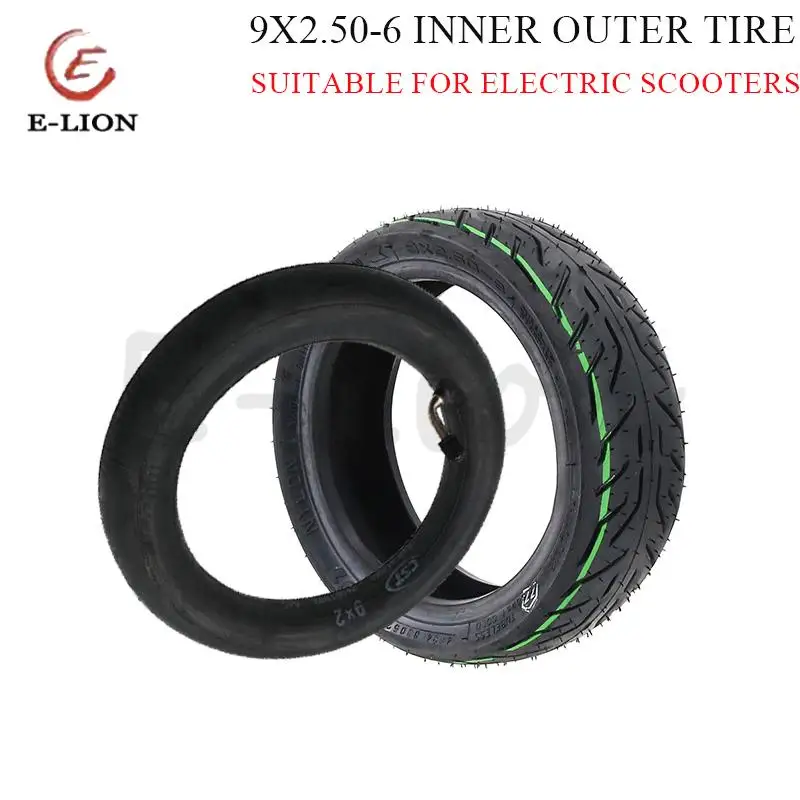 سكوتر كهربائي عالي الجودة 9x2.50-6 إطار مفرغ توصيل سريع إطار CST مقاوم للاهتراء ومتين أنبوب داخلي سميك 9x2