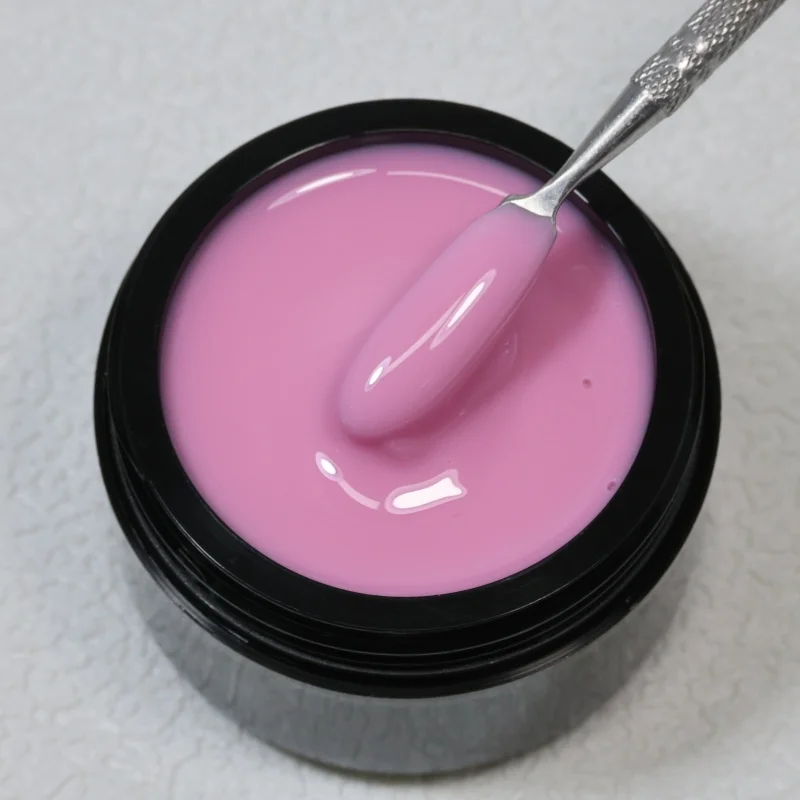 MSHARE Gel Constructor de Uñas Rosa Bubblegum Sin TPO 50ml, Gel Duro de Máximo Control para Extensión de Uñas, Estructura Espesa, Gel Escultor UV LED