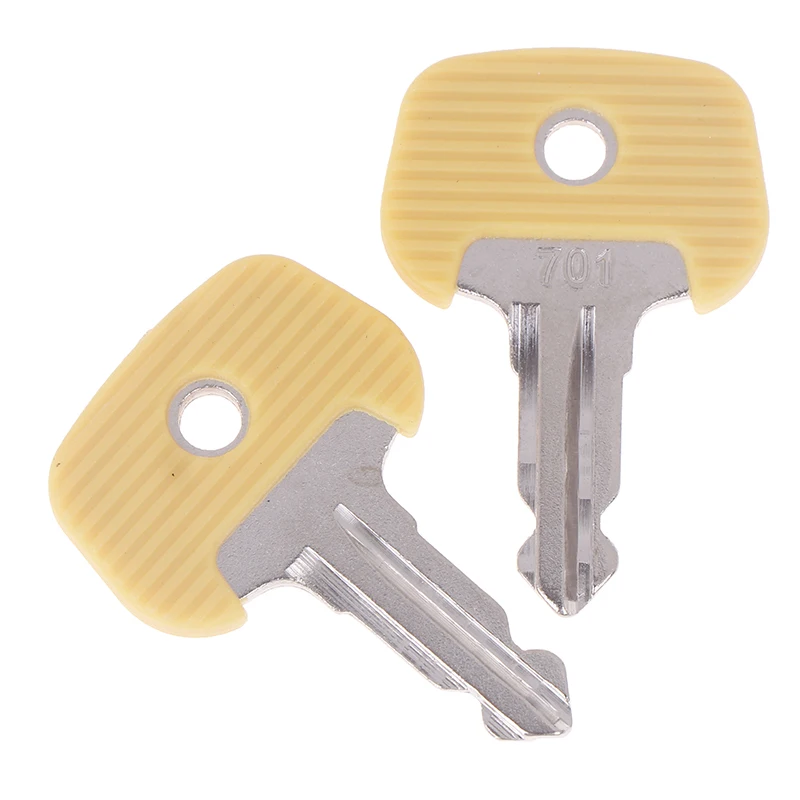 2Pcs 701 Forklift Ignition Key For Trucks 28520480 Yellow Ignition Key Power Start Key Manual Electric Forklift Accessories