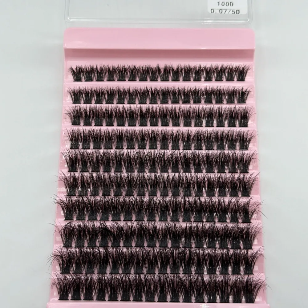 3D Mink Effect Segmented False Eyelashes Mixed Length 8-16mm Fake Eyelash Set Reusable Soft Fluffy Invisible Eyelashes Women