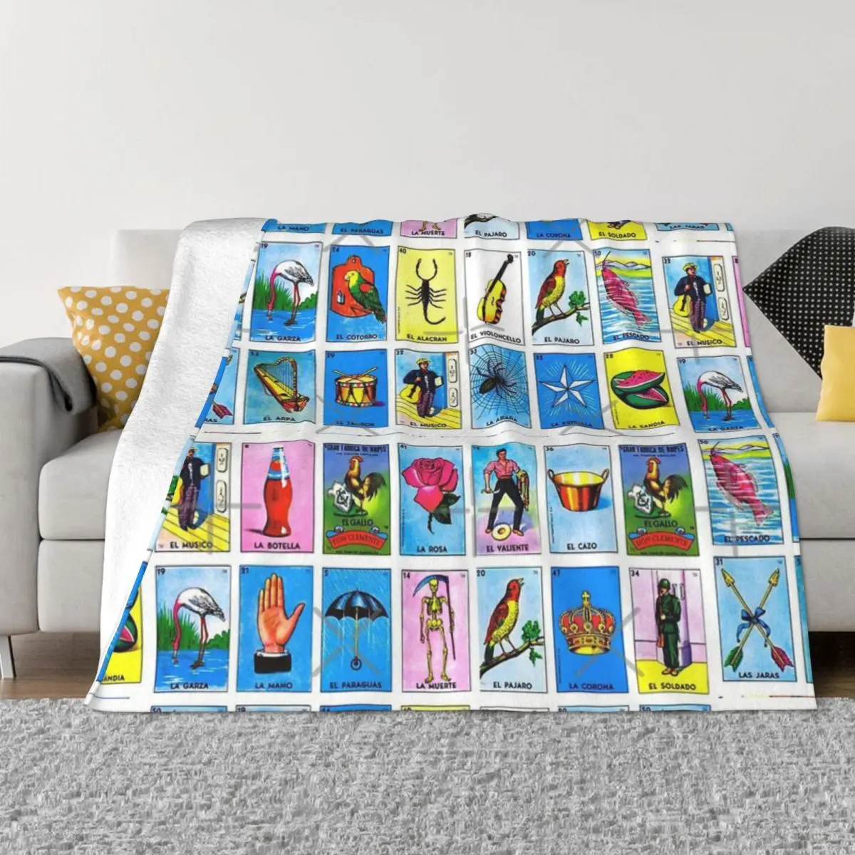 Lottery Mexican Bingo Quilt Knee Blanket Quilt For Bed Winter Warm Blanket Throw Blanket