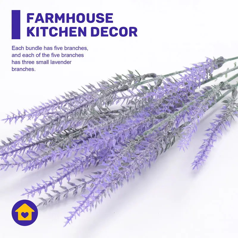 

Имитация искусственных цветов лаванды, 8 шт., искусственные растения с искусственным пластиковым свадебным букетом для