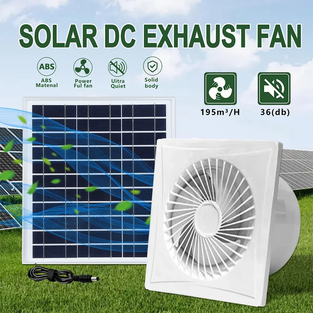 Powerful 12W Solar Panel Air Vent Fan Quick Install Extractor Ventilation Fan for Fresh and Pleasant Environments