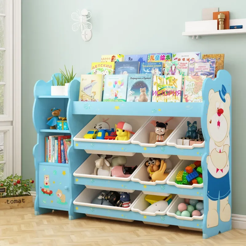 

Multifunctional Kindergarten Baby Book Shelves Sundries Storage Lockers Cartoon Shelves Furniture Children's Toys Storage Rack