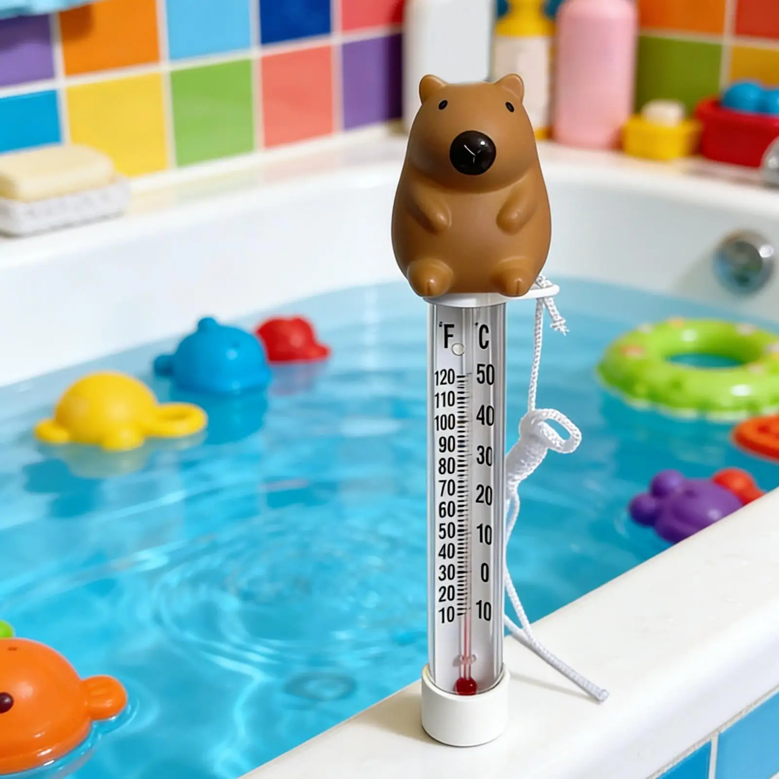 Capybara Shaped Pool Thermometer Pool Water Temperature Meter Accurate Portable Water Temperature Measuring Meter Tool for Spa