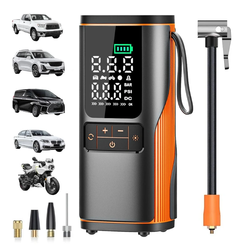 

Portable, Digital, Wireless Air Pump, Car Motorcycle Bicycle Truck, High Voltage Light Emitting Diode Light