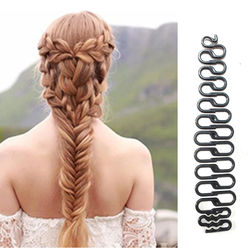 Lady Hair Braiding Tool DIY Accessories Weave Braider Roller Hair Twist with Hook Edge Curler Styling Tool Hairpin Tool