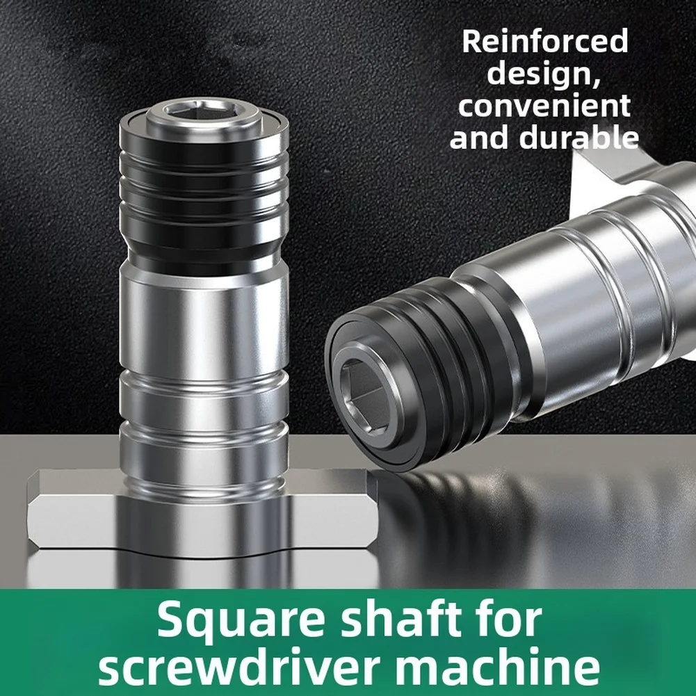 Square Shaft Wrench Adapter for Electric Tools Converts to Screwdriver Mode Carbon Steel Alloy 63HRC Hardness Level