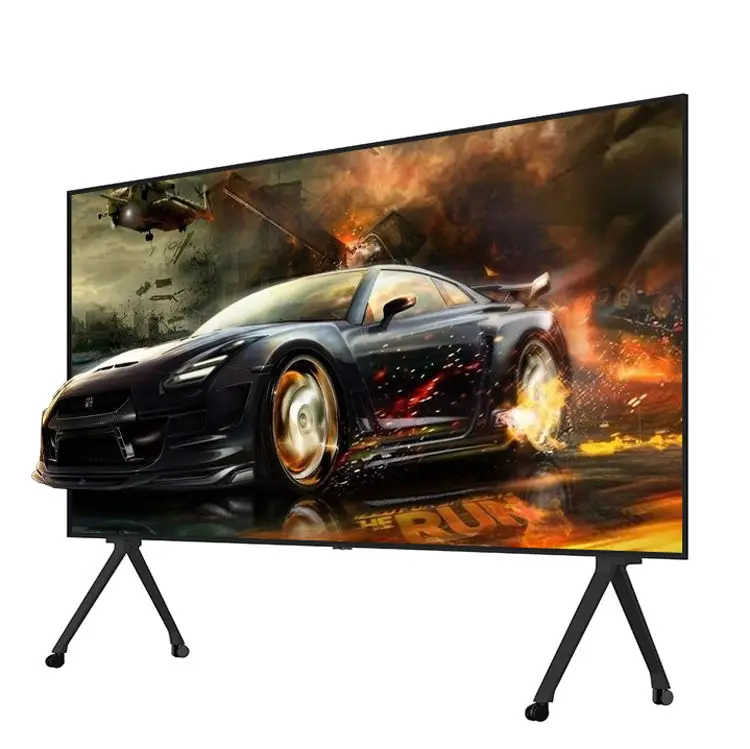 Beweegbare 110 Inch Touch Screen Interactieve Lcd Display Monitor Met Pc Ingebouwde 4K Android Smart Televisie Tv