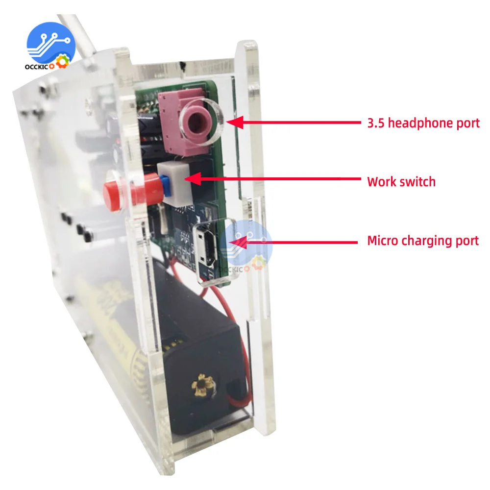 RDA5807FP FM FM Digital Radio DIY Kits Spare Parts with Speaker Housing