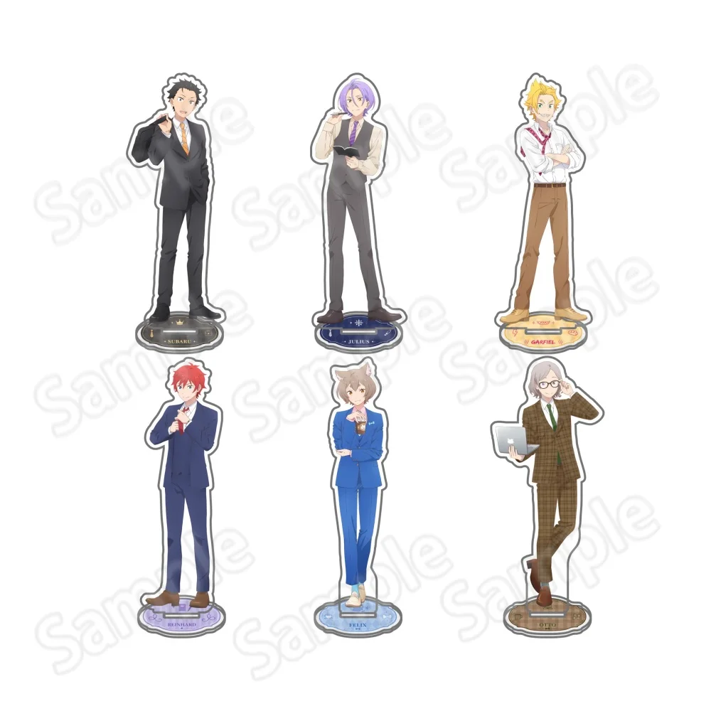 Re:Zero - Starting Life in Another World‌ Office Themed Keychains Acrylic Stand Subaru Natsuki Emilia Rem Ram Beatrice Fans Anim