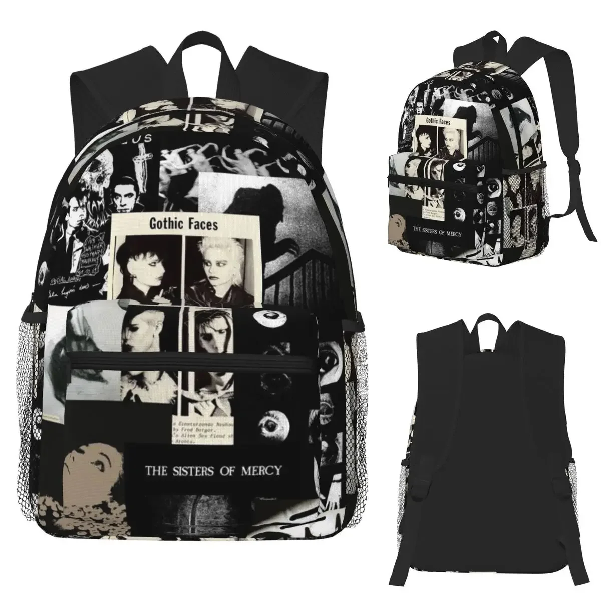 

The Sisters Of Mercy Music Gifts For Fan Student Backpack School Bag Hiking Travel Daypack for Men Women Bookbag Shoulder Bags