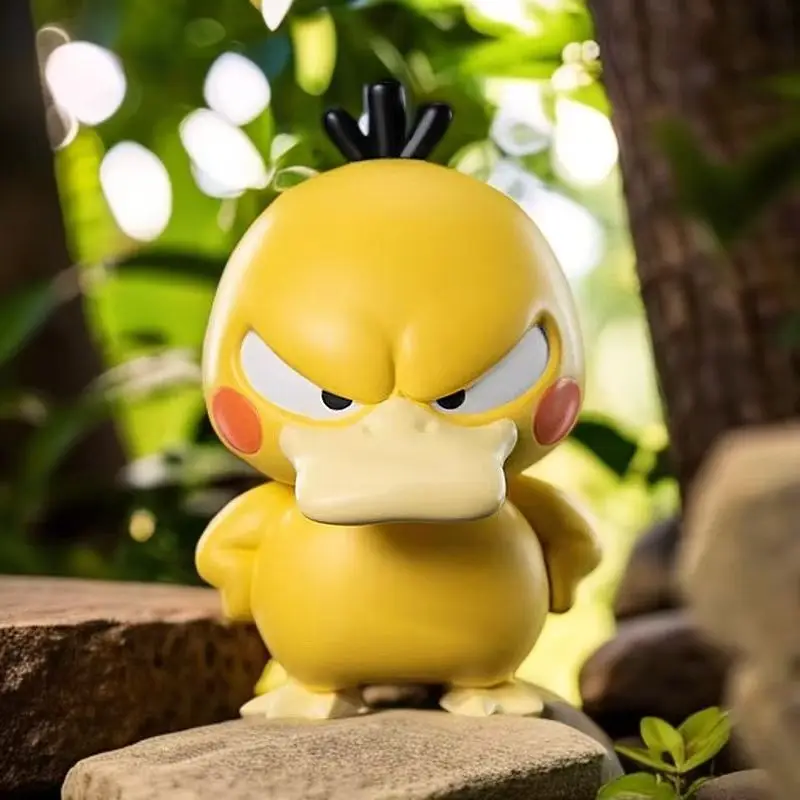 

Pokemon Cartoon Anime Figure Be Angry Psyduck Q Version Model Car Decoration Toy Doll Collection Cute Gift