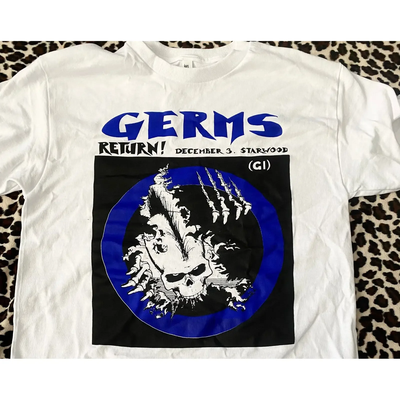 Germs Final Show Flyer T Shirt vintage Washed homme Breathable Casual Versatile streetwear Soft designer clothes graphic Unisex
