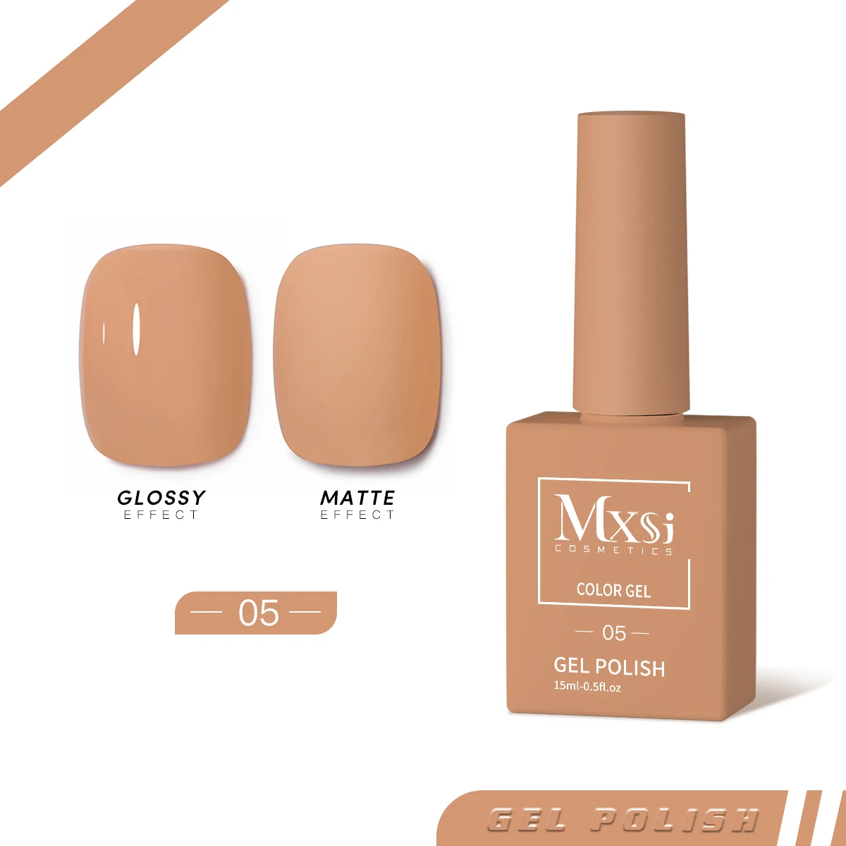 Mxsi 15 ml Gel-Nagellack, Neonbraun, Königsblau, Rot, Grün, Pastell, Nude, Nail-Art-Lack, Gel-Lack, Decklack, UV-Gel-Nagel, nicht eingestellt