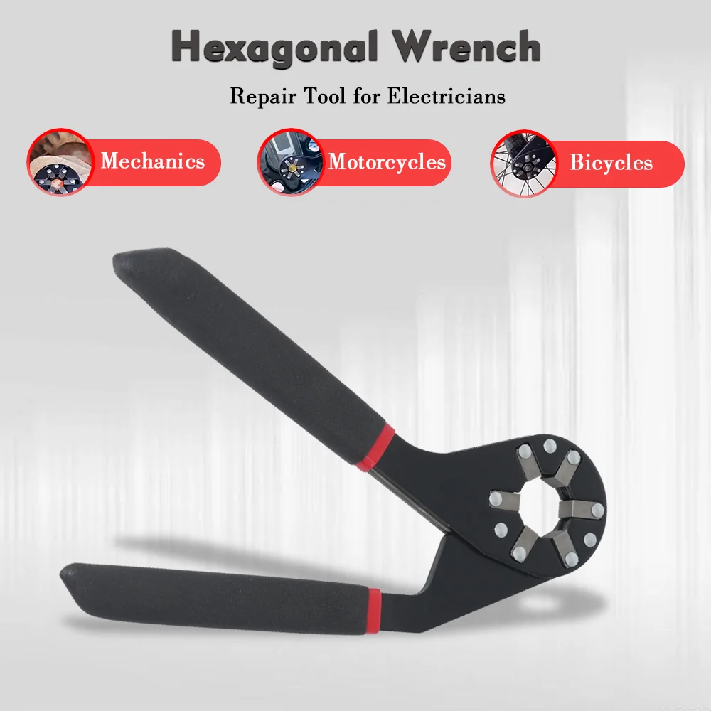 

1PC Adjustable Hexagonal Wrench Outer Hexagonal Alloy Steel Industrial Grade Wrench 8# Convenient and fast