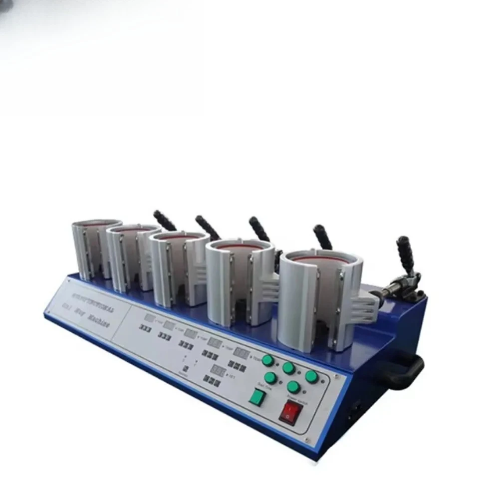 

5 in 1 Digital 1500W Heat Press Transfer Machine 11oz Sublimation Mug Semi-Automatic Electric for Printing on Paper and Combo