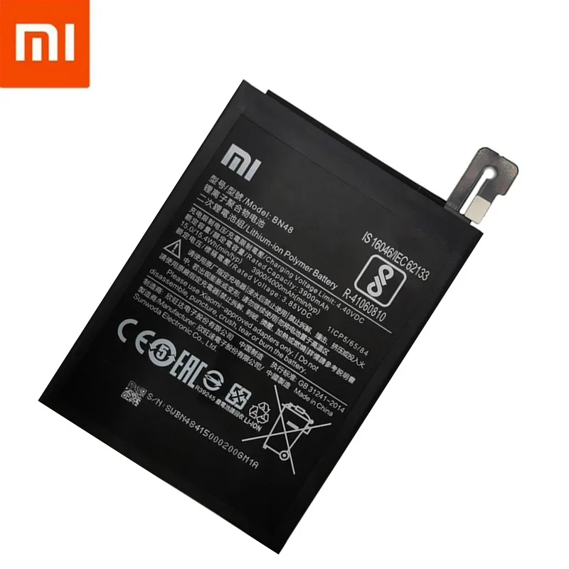 Battery BN48 for Xiaomi Redmi Note 6 Pro, 4000mAh, Replacement Batteries, 100% Original Quality