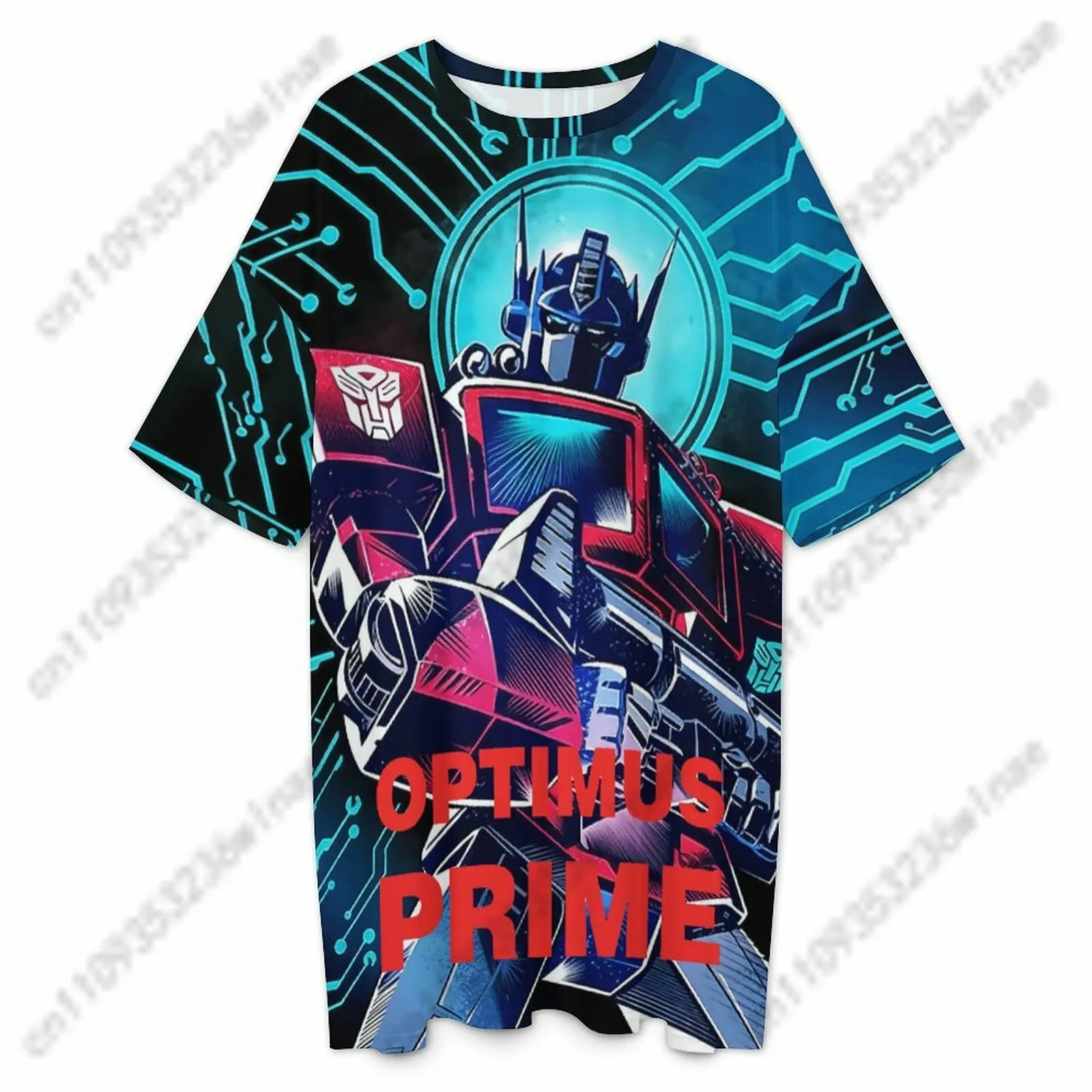 

Optimus Prime Pajamas Women's Short-sleeved Nightwear Personalized Softness Comfort Nightclothes Customize Nightshirt