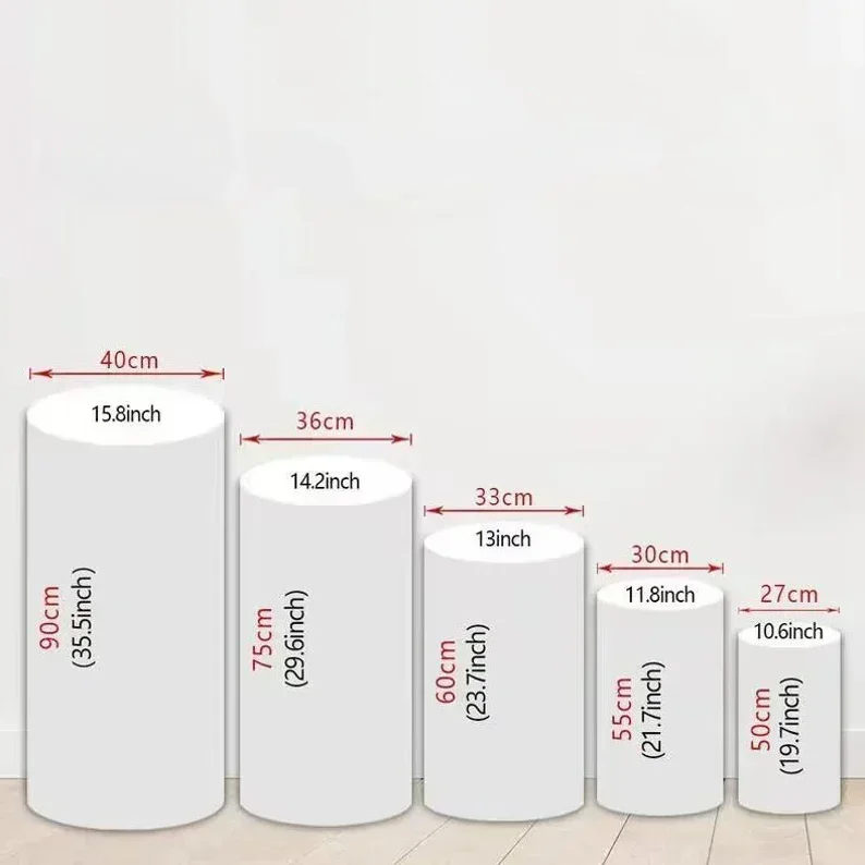 Mehofond cubierta de cilindro personalizada telón de fondo zapatos de Ballet rosas rayas niños fiesta de cumpleaños zonas Pedestal decoración de fondo elástico