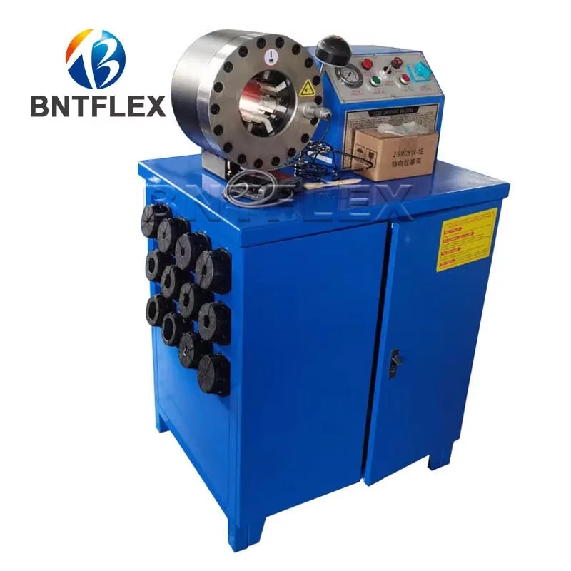 Electric 4-Layer BNT50 Hydraulic Hose Press Machine 1/4 to 2 Inch Manual Operation 10 Dies Multilayer Pipe Press Rubber Material