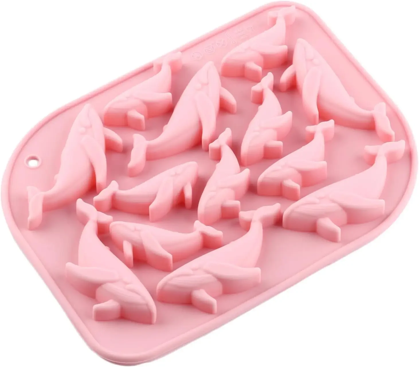 VERIDIAN 13-Cavity Whale Silicone Molds Fondant Candy Chocolate Mould Silicone Gummy Whale Baking Mold for Cake Decoration - view 5