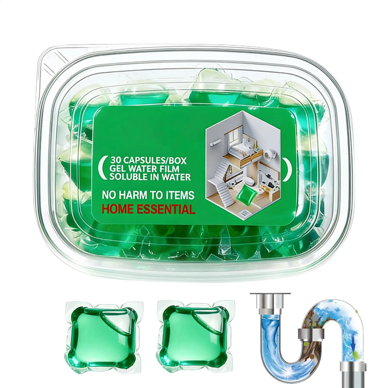 Sink Drain Cleaner Sink Smell Deodorizer Maintenance Beads Pipeline Dredging Cleaner for Toilet Dormitory  Kitchen Bathroom Home