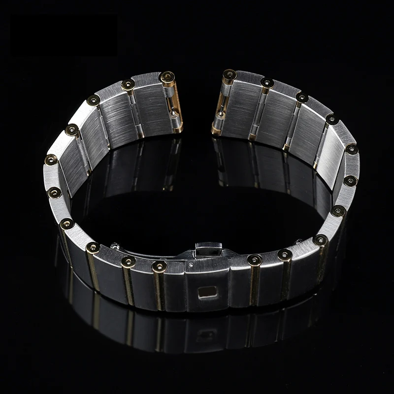 Imagem -05 - Omega Double Eagle Constellation Bracelete Masculina e Feminina Pulseira de Aço de Alta Qualidade Corrente de Relógio Pulseira de Relógio 17 mm 23 mm 25 mm