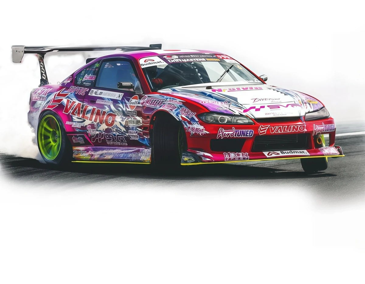 NAOKI 2023 Sticker Set for Silvia S15 1:10th scale RC drift car.