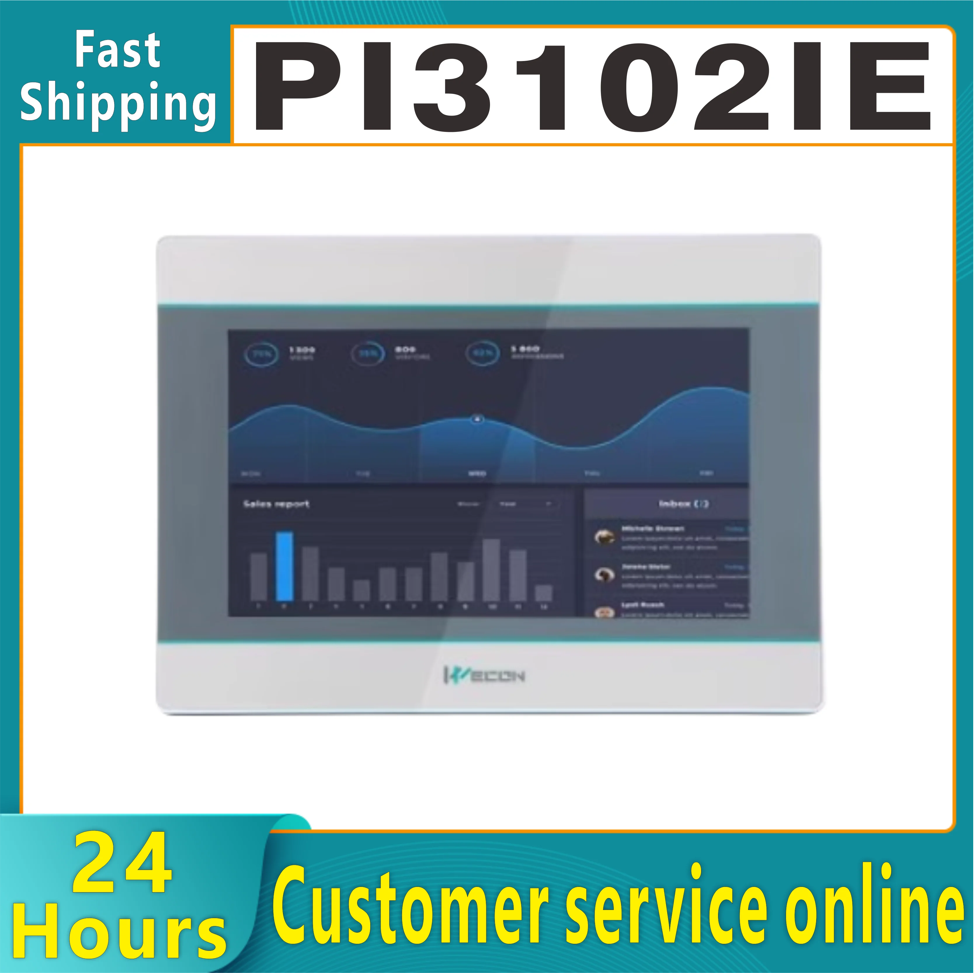 

WECON 10"HMI PI3102IE PI3102I PI3102I-2S PI3102IG-0 PI3102IG PI3102IG(WIFI) PI3102IG(AG) PI3102I-A PI3102IG-C(WIFI)