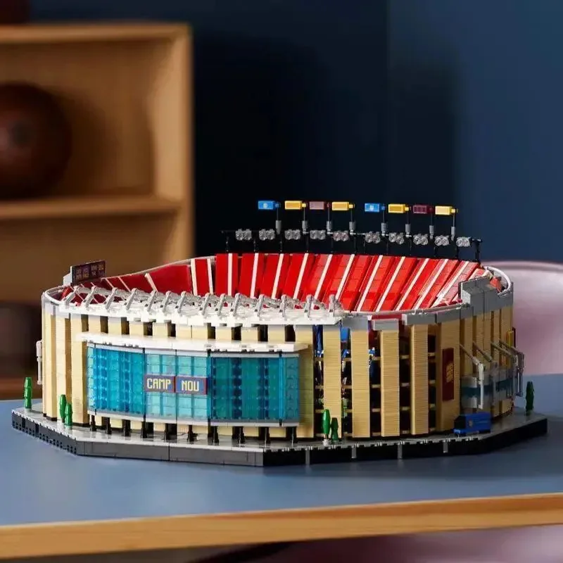 5509 قطعة البناء الإبداعية نموذج الديكور برشلونة كامب نو ملعب كرة القدم الصبي تجميع بناء الالعاب العملاقة هدية 10284