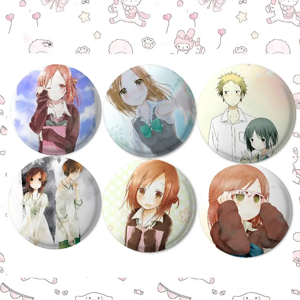 Anime One Week Friends Badges Peripheral Lapel Pins Tinplate Round Brooch For Shoulder Bag Accessories Souvenir Gifts
