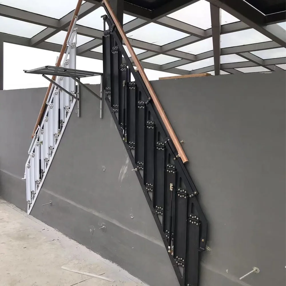 Personalizzazione Scale da parete pieghevoli pieghevoli in acciaio verniciato a polvere su misura Scale da parete pieghevoli pieghevoli premium contro