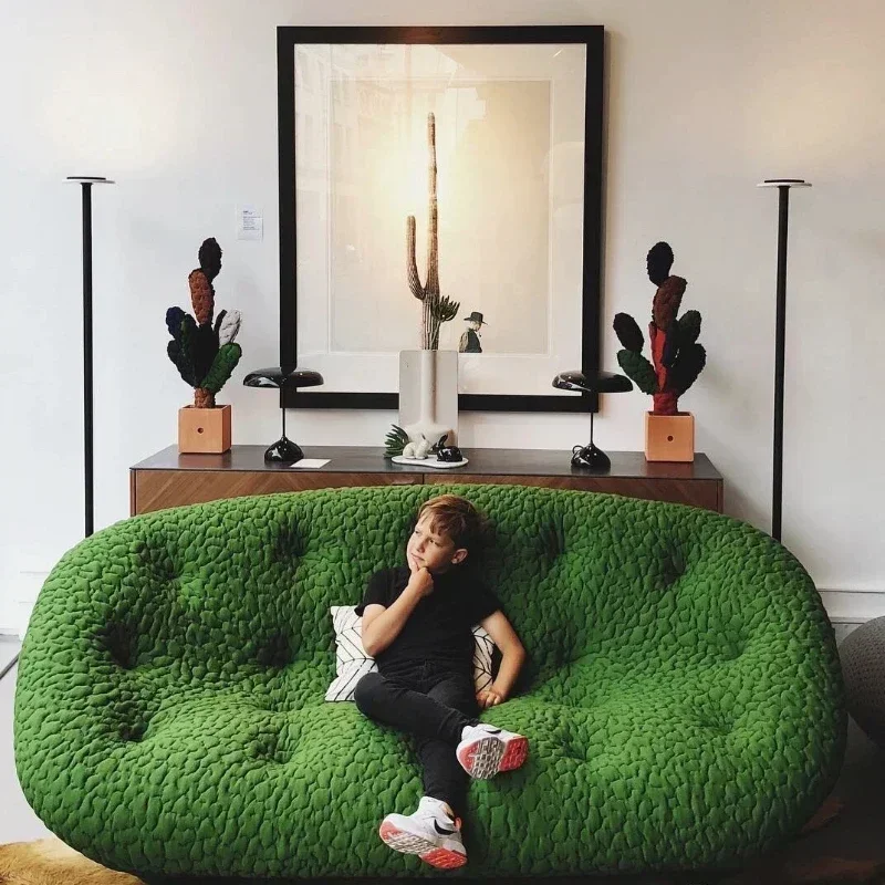 

Designer creative Nordic simplicity Chen Xiaochun same 3D fabric curved shell sofa Hot sales
