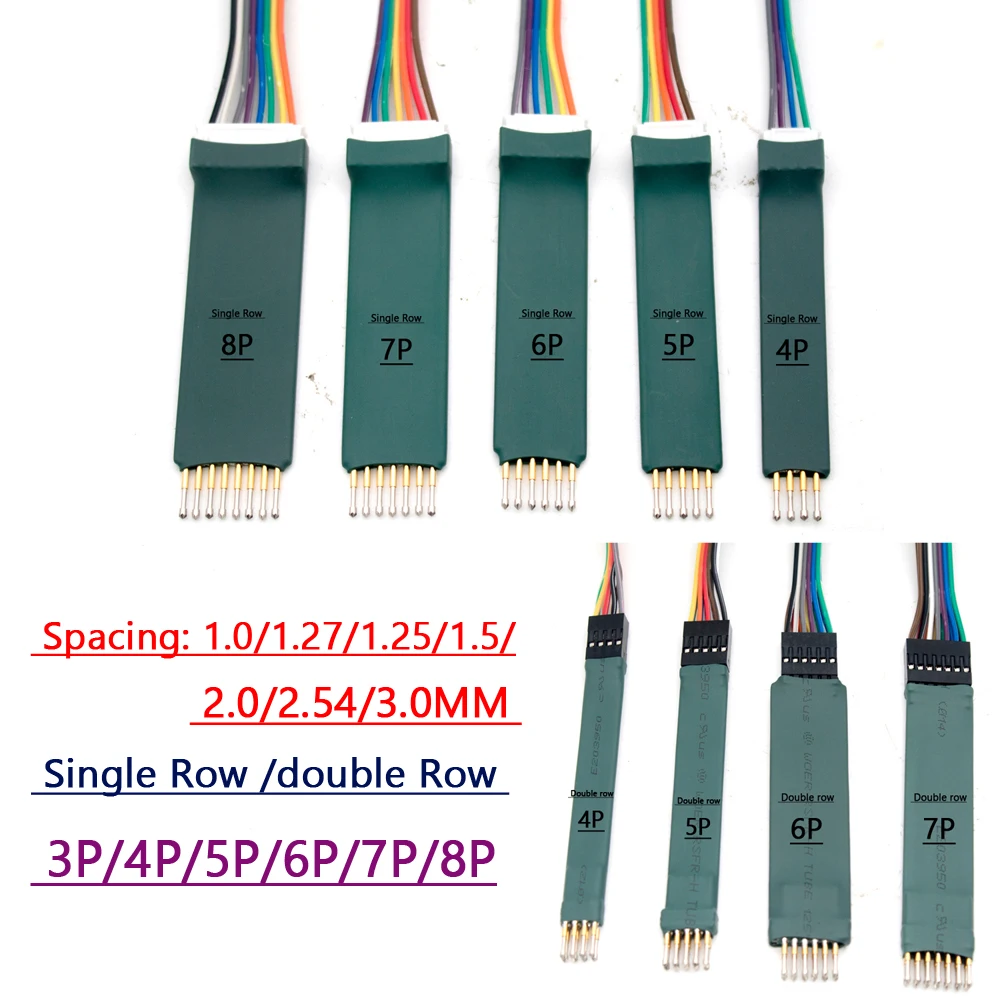 1.27MM 1.5MM 2.00MM 2.54MM 2P 3P 4P 5P 6P 8P PCB Test Stand Burning Clip pin Fixture Debug Download Program ARM JTAG Probe Tools