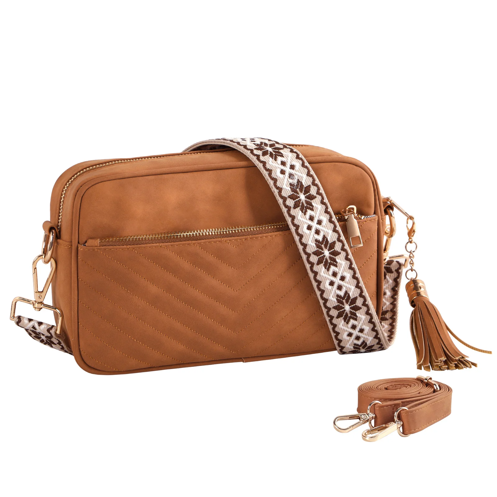 Eenvoudige Stijl Schoudertassen Voor Vrouwen Effen Kleur Pu Lederen Brede Band Crossbody Tas Vrouwelijke Telefoon Portemonnee Messenger Handtas